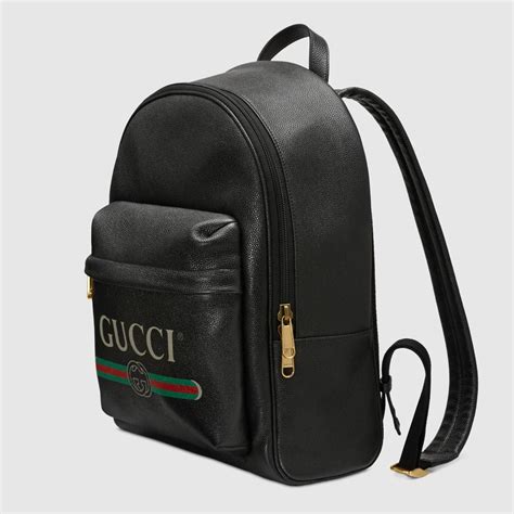 gucci printed leather backpack|vintage gucci leather backpack.